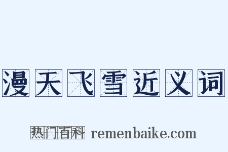 漫天飞雪近义词是什么意思的图片